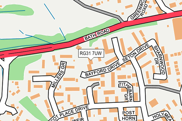 RG31 7UW map - OS OpenMap – Local (Ordnance Survey)