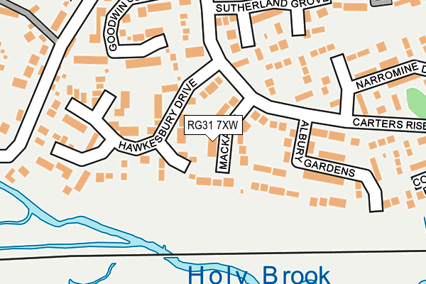 RG31 7XW map - OS OpenMap – Local (Ordnance Survey)