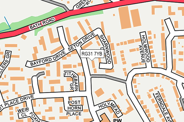 RG31 7YB map - OS OpenMap – Local (Ordnance Survey)