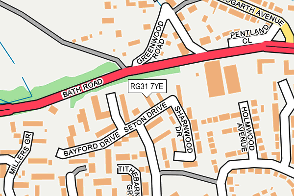 RG31 7YE map - OS OpenMap – Local (Ordnance Survey)