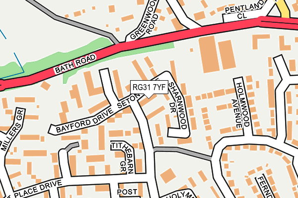 RG31 7YF map - OS OpenMap – Local (Ordnance Survey)