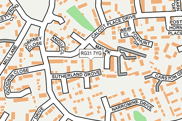 RG31 7YG map - OS OpenMap – Local (Ordnance Survey)