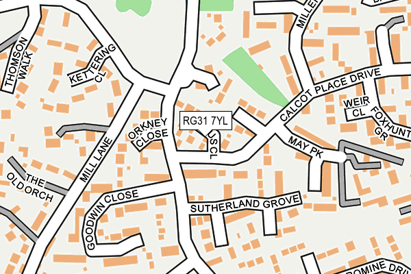 RG31 7YL map - OS OpenMap – Local (Ordnance Survey)