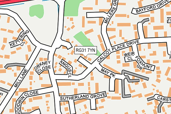 RG31 7YN map - OS OpenMap – Local (Ordnance Survey)