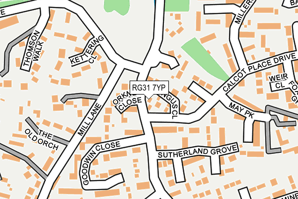 RG31 7YP map - OS OpenMap – Local (Ordnance Survey)