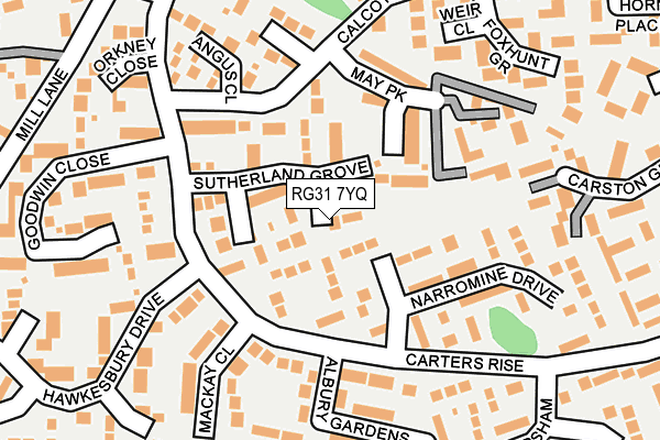 RG31 7YQ map - OS OpenMap – Local (Ordnance Survey)