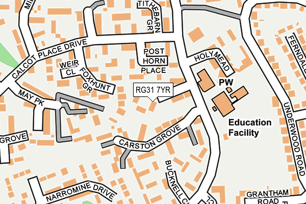 RG31 7YR map - OS OpenMap – Local (Ordnance Survey)