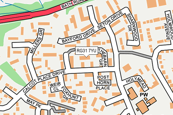 RG31 7YU map - OS OpenMap – Local (Ordnance Survey)