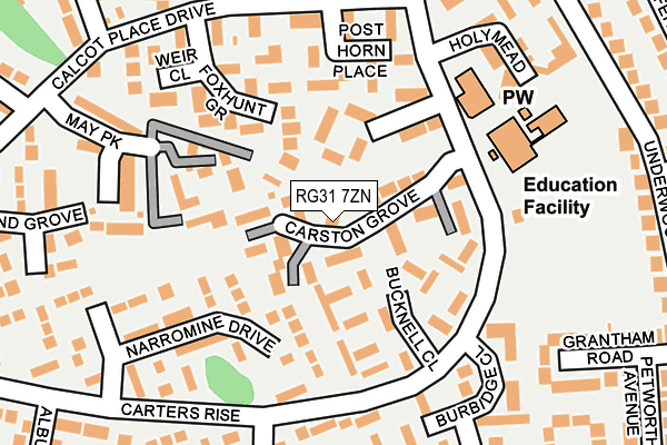 RG31 7ZN map - OS OpenMap – Local (Ordnance Survey)