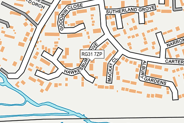 RG31 7ZP map - OS OpenMap – Local (Ordnance Survey)