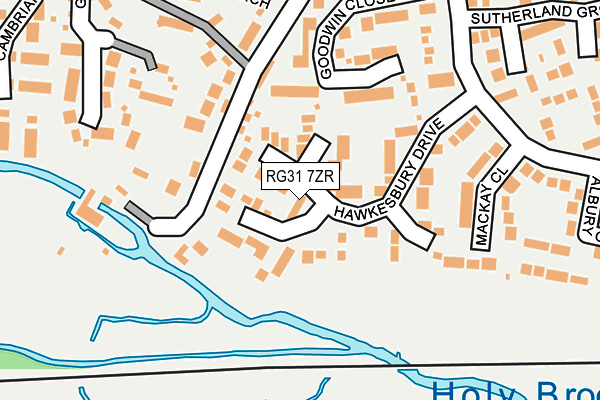 RG31 7ZR map - OS OpenMap – Local (Ordnance Survey)