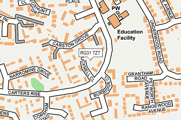 RG31 7ZT map - OS OpenMap – Local (Ordnance Survey)