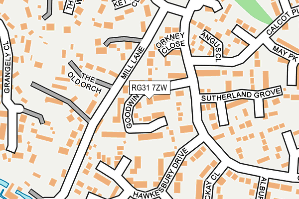 RG31 7ZW map - OS OpenMap – Local (Ordnance Survey)