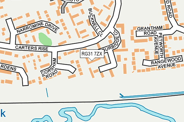 RG31 7ZX map - OS OpenMap – Local (Ordnance Survey)