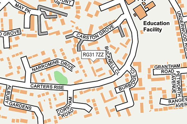 RG31 7ZZ map - OS OpenMap – Local (Ordnance Survey)