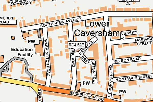 Map of CAVERSHAM VEHICLE HIRE LTD at local scale