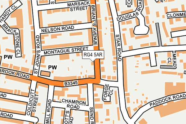 RG4 5AR map - OS OpenMap – Local (Ordnance Survey)