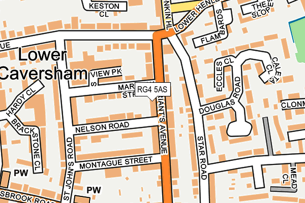 RG4 5AS map - OS OpenMap – Local (Ordnance Survey)