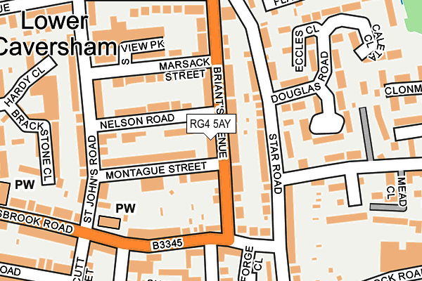 RG4 5AY map - OS OpenMap – Local (Ordnance Survey)