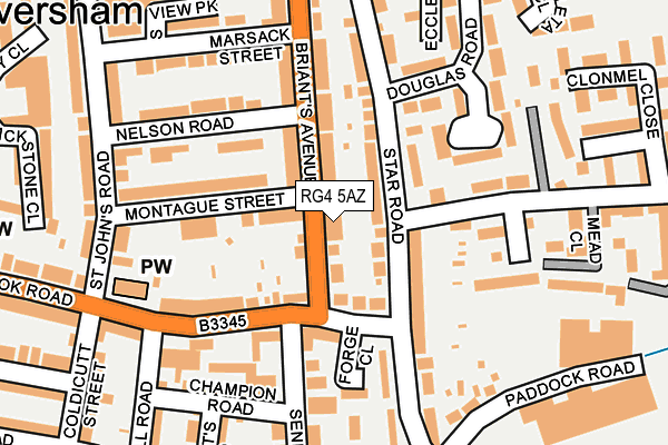 RG4 5AZ map - OS OpenMap – Local (Ordnance Survey)
