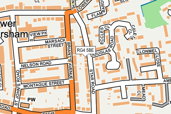 RG4 5BE map - OS OpenMap – Local (Ordnance Survey)