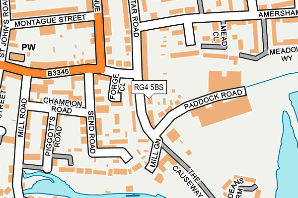RG4 5BS map - OS OpenMap – Local (Ordnance Survey)