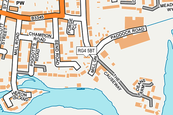 RG4 5BT map - OS OpenMap – Local (Ordnance Survey)