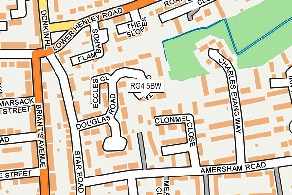 RG4 5BW map - OS OpenMap – Local (Ordnance Survey)