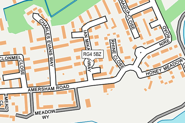 RG4 5BZ map - OS OpenMap – Local (Ordnance Survey)