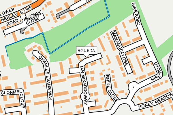 RG4 5DA map - OS OpenMap – Local (Ordnance Survey)
