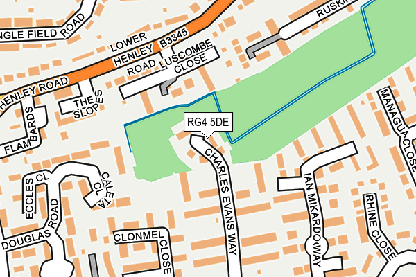 RG4 5DE map - OS OpenMap – Local (Ordnance Survey)