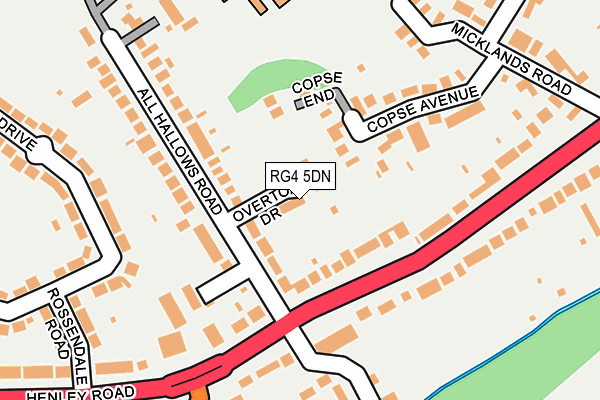 RG4 5DN map - OS OpenMap – Local (Ordnance Survey)