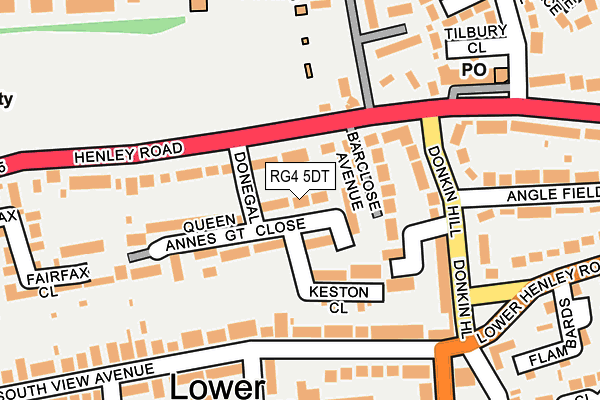 RG4 5DT map - OS OpenMap – Local (Ordnance Survey)