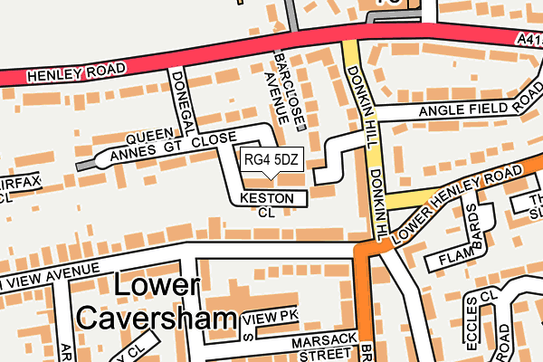RG4 5DZ map - OS OpenMap – Local (Ordnance Survey)