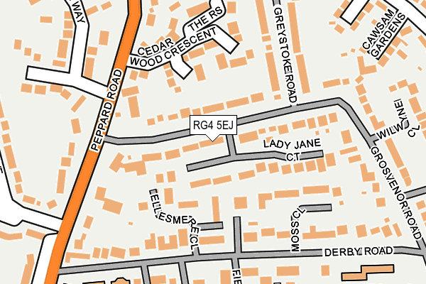 RG4 5EJ map - OS OpenMap – Local (Ordnance Survey)