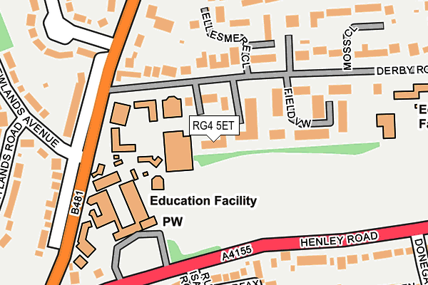 RG4 5ET map - OS OpenMap – Local (Ordnance Survey)