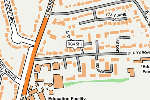 RG4 5HJ map - OS OpenMap – Local (Ordnance Survey)