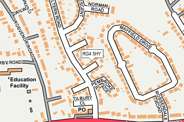 RG4 5HY map - OS OpenMap – Local (Ordnance Survey)