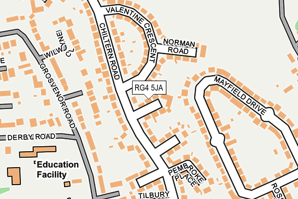 RG4 5JA map - OS OpenMap – Local (Ordnance Survey)