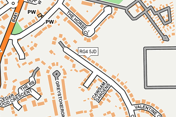 RG4 5JD map - OS OpenMap – Local (Ordnance Survey)