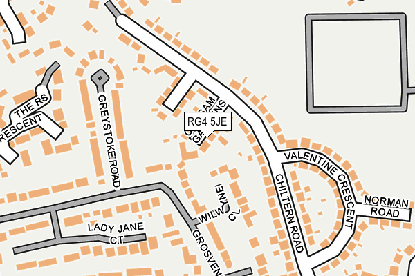 RG4 5JE map - OS OpenMap – Local (Ordnance Survey)