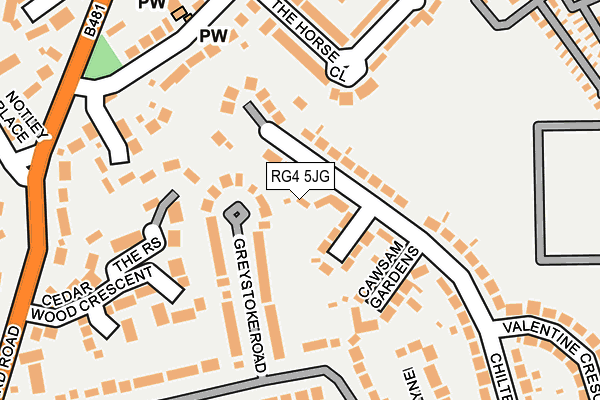 RG4 5JG map - OS OpenMap – Local (Ordnance Survey)
