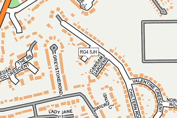 RG4 5JH map - OS OpenMap – Local (Ordnance Survey)