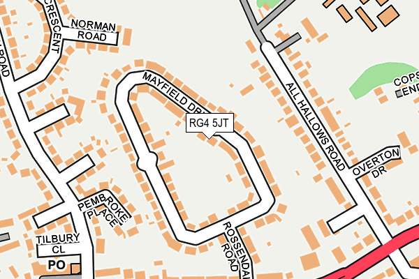 RG4 5JT map - OS OpenMap – Local (Ordnance Survey)