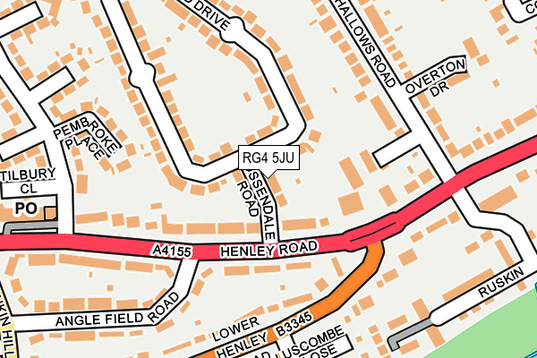 RG4 5JU map - OS OpenMap – Local (Ordnance Survey)