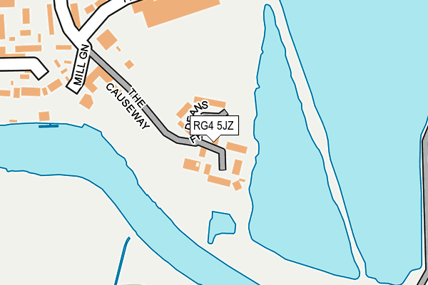 RG4 5JZ map - OS OpenMap – Local (Ordnance Survey)