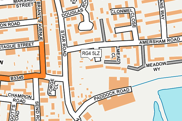 RG4 5LZ map - OS OpenMap – Local (Ordnance Survey)