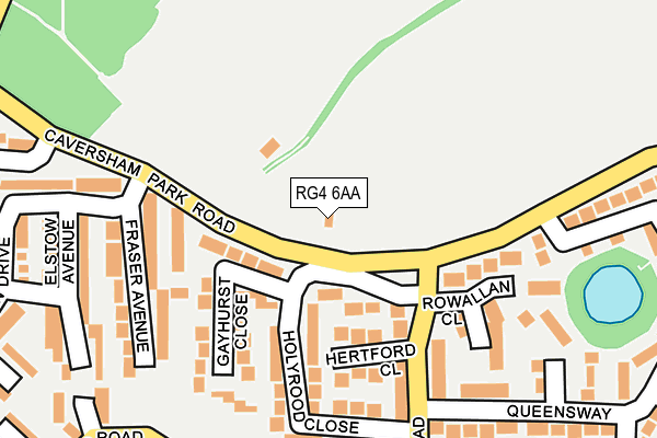 RG4 6AA map - OS OpenMap – Local (Ordnance Survey)