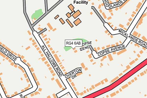RG4 6AB map - OS OpenMap – Local (Ordnance Survey)