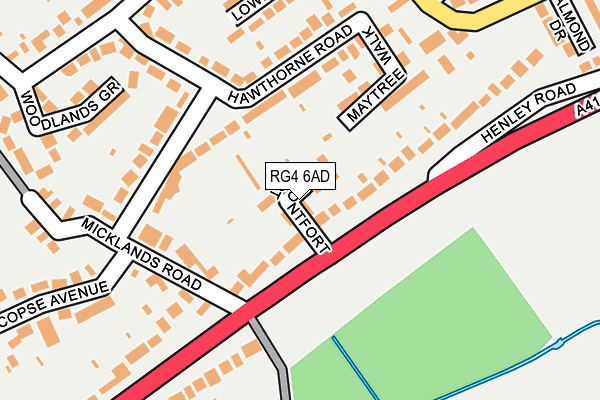 RG4 6AD map - OS OpenMap – Local (Ordnance Survey)